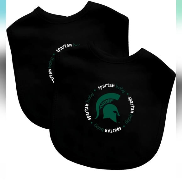 Baby Fanatic Other - Baby Fanatic Michigan State Spartan bib 2 pack